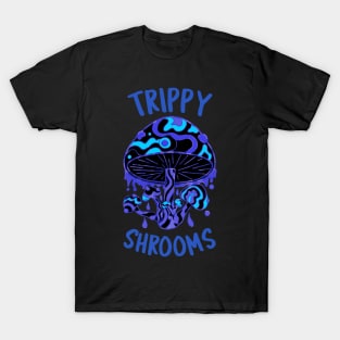 Trippy Blue Shrooms T-Shirt